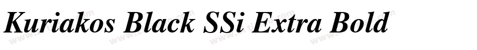 Kuriakos Black SSi Extra Bold Italic字体转换